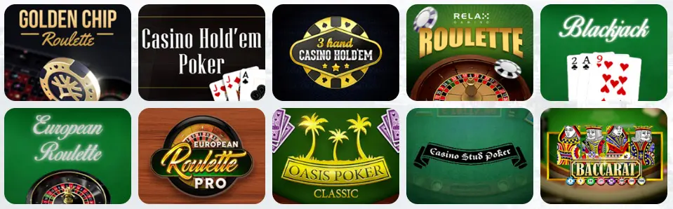 Giochi da tavolo al 4CROWNS CASINO