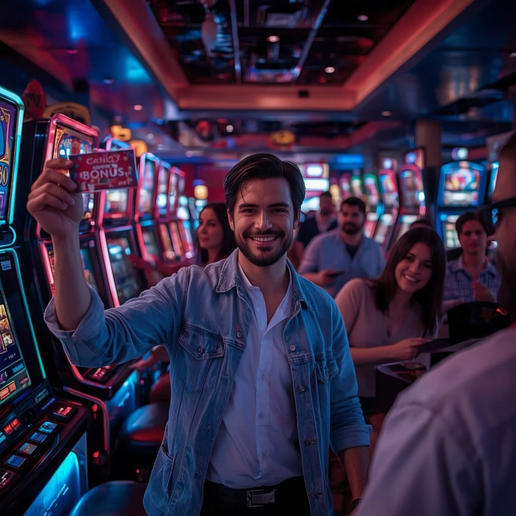 una persona con un bonus del casinò 4Crowns Casino